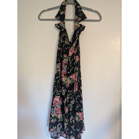 Vanessa Mooney Dress Size S Black Print Collared Dress Mini - Picture 3 of 4